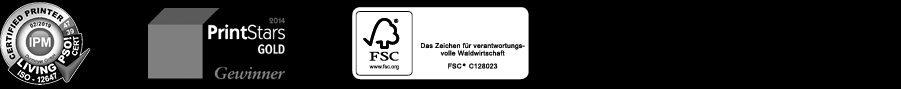 Umweltpartnerschaft Hamburg, FSC, Print Co2 geprüft, ISO 12647